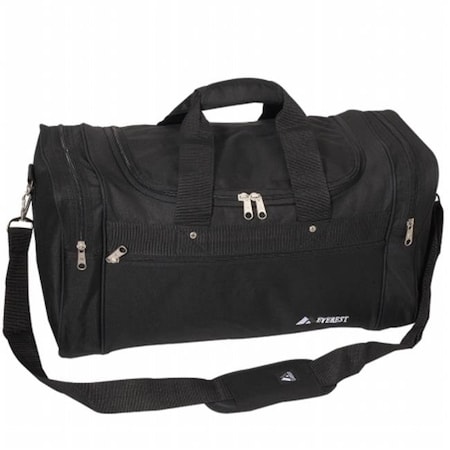 Everest Trading Everest S219-BK 21.5 in. 600 Denier Polyester Everest Signature Sports Duffel S219-BK